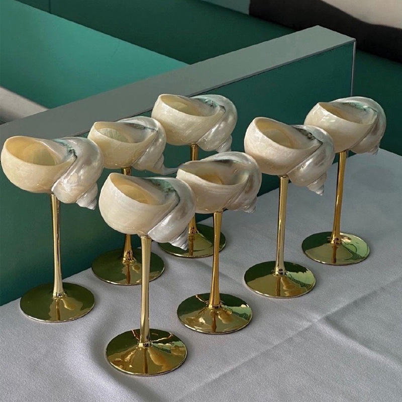 Home Bar And Restaurant - Conchiglia naturale Bicchiere da vino Accessori
