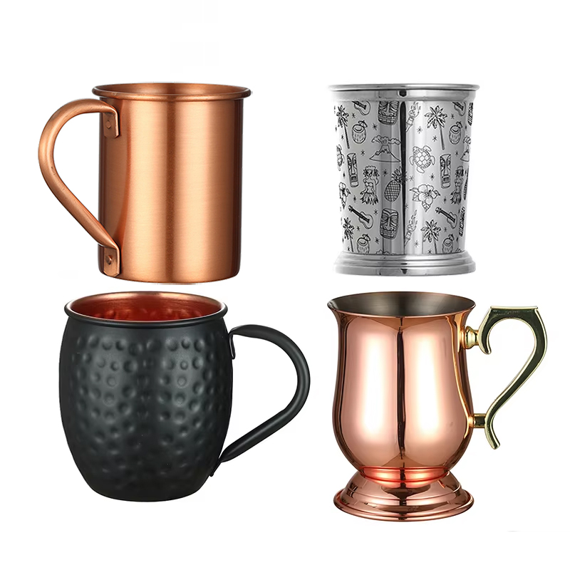 Mule Copper Mug - Acciaio inossidabile placcato in rame martellato