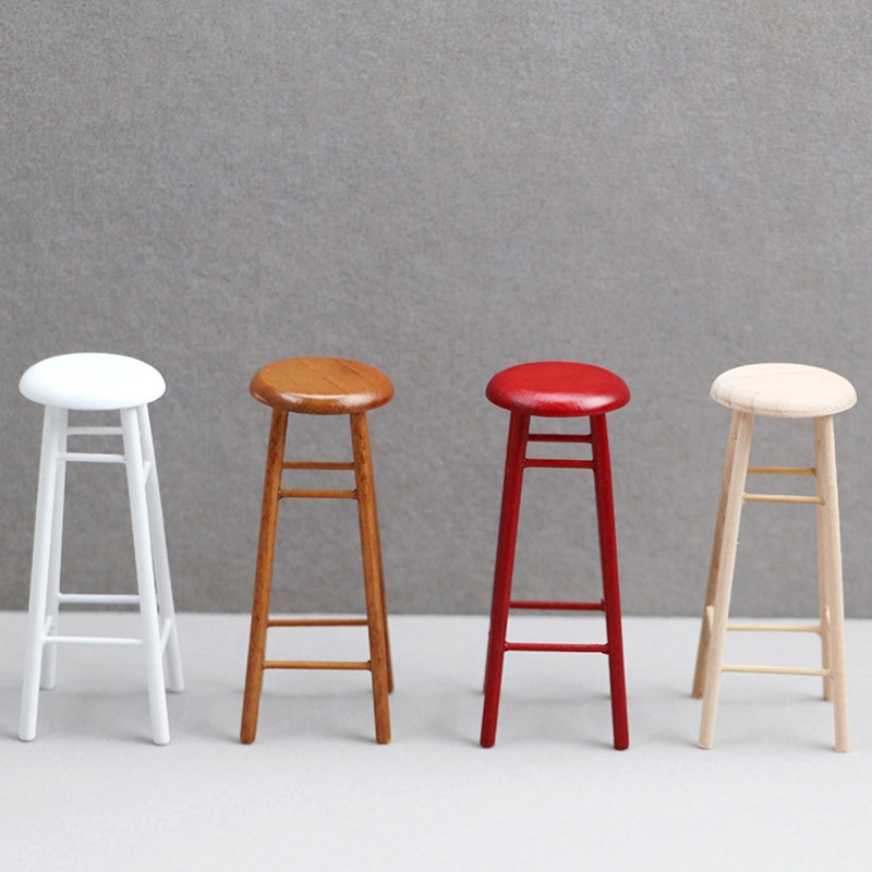 Home Bar Stools - 1:12 sgabello alto in miniatura per