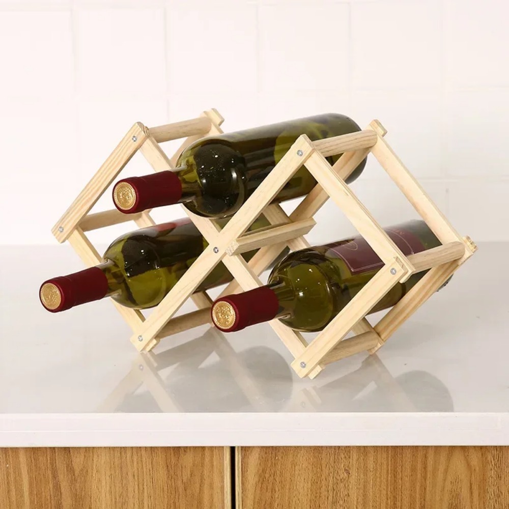 Portabottiglie in Legno Pieghe - Home Bar Shelves recensione e prezzo